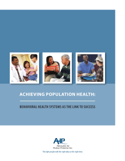 achieving population health - Advocates for Human Potential