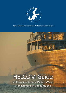 HELCOM Guide to Alien Species and Ballast Water Management in