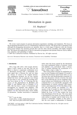Detonation in gases - University of Toronto Institute for Aerospace