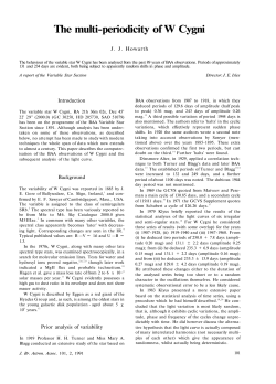 The Multi-periodicity of W Cygni. - British Astronomical Association