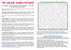 Brain Awareness Word Search