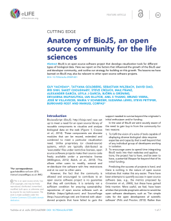 Anatomy of BioJS, an open source community for the life sciences