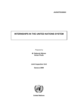 internships in the united nations system