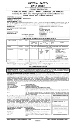 material safety data sheet