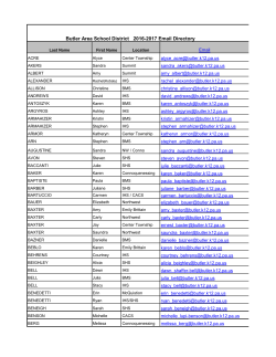 Butler Area School District 2016