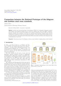 Comparison between the National Prototype of the kilogram and