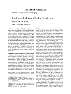 Presidential address: Charles Darwin and vascular surgery