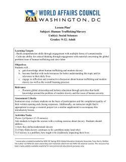 Modern Slavery Lesson Plan - World Affairs Council