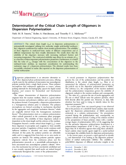Determination of the Critical Chain Length of Oligomers in