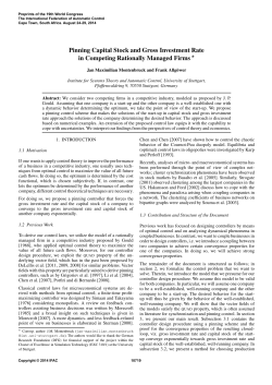Pinning Capital Stock and Gross Investment Rate in Competing
