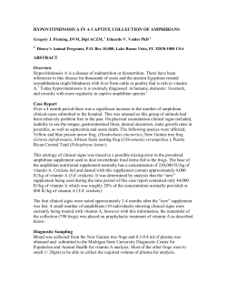 Hypovitaminosis A in captive amphibians