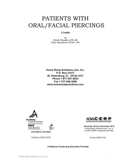 patients with oral/facial piercings