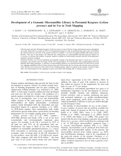 Development of a Genomic Microsatellite Library