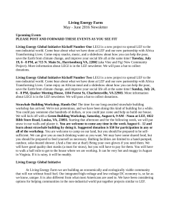 Living Energy Farm May