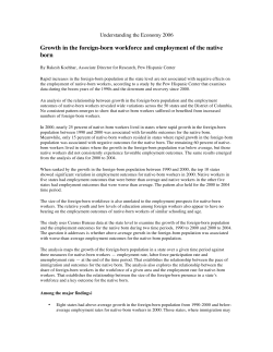 Growth in the foreign-born workforce and employment of the native