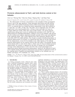 Prestorm enhancements in NmF2 and total electron content at low