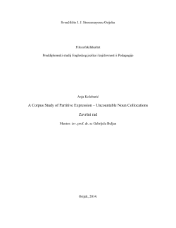 A Corpus Study of Partitive Expression &ndash; Uncountable Noun