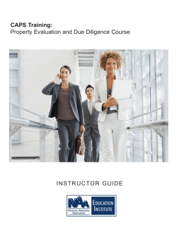 CAPS Training: Property Evaluation and Due Diligence Course
