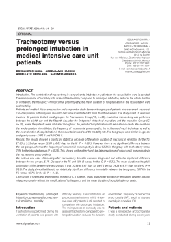 Tracheotomy versus prolonged intubation in medical
