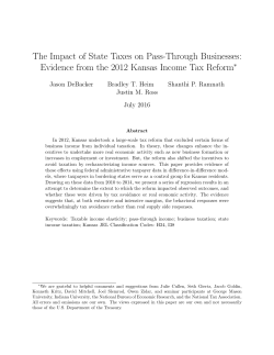 The Impact of State Taxes on Pass-Through Businesses: Evidence