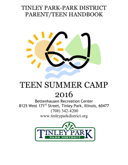 335 KB 2016-Teen-Camp-Packet - Tinley Park