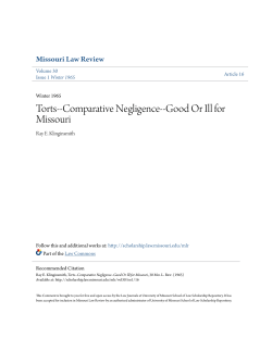 Torts--Comparative Negligence-