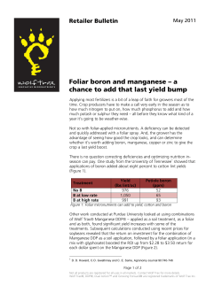 Foliar boron and manganese