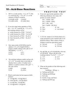 South Pasadena AP Chemistry