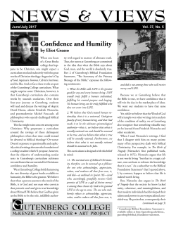 The current issue - Gutenberg College