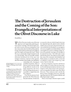 The Destruction of Jerusalem and the Coming of