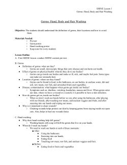 Germs: Hand, Body and Hair Washing