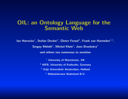 OIL: an Ontology Language for the Semantic Web
