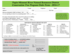 Conservation Trees Order Form