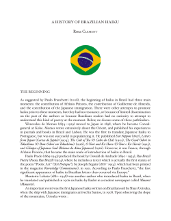 A HISTORY OF BRAZILIAN HAIKU Rosa CLEMENT