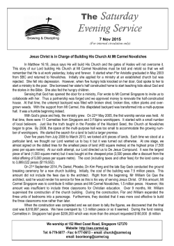 7 Nov 2015 Jesus Christ is in Charge of Building His
