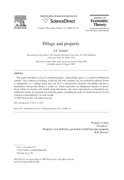Pillage and property