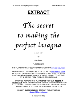The secret to making the perfect lasagna extract