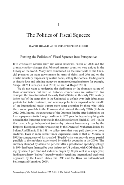 The Politics of Fiscal Squeeze
