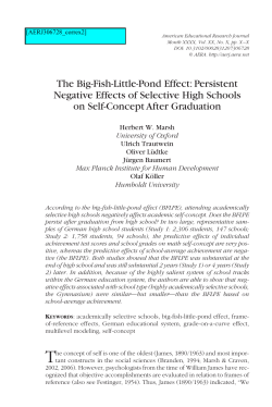 The Big-Fish-Little-Pond Effect - Research Center for Group Dynamics