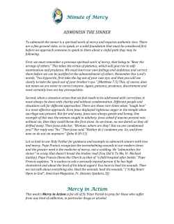 Minute of Mercy ADMONISH THE SINNER Mercy in Action
