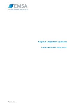 European Maritime Safety Agency (EMSA) advice