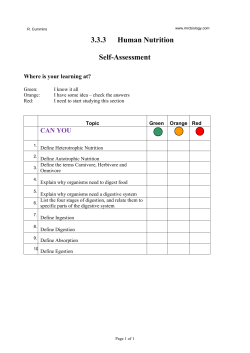 Self Test - Mr C Biology