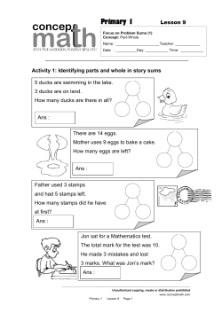 P1 L9 Focus on Problem Sums (1) Part-Whole