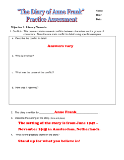 Anne Frank &ndash; Practice Assessment (Answer Key) - Reeths