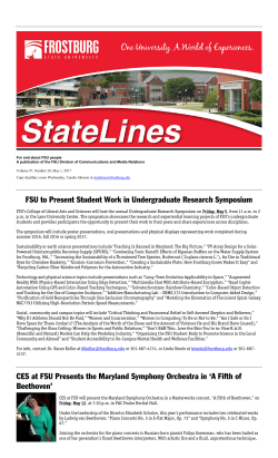 May 1, 2017 - Frostburg State University