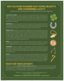 did you ever wonder why some objects are considered lucky?