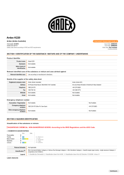 ardex k 220 msds - ARDEX New Zealand