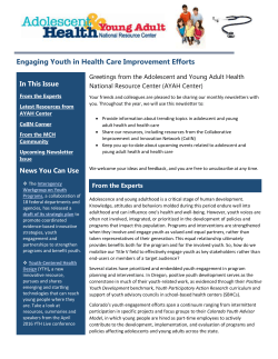Engaging Youth in Health Care Improvement Efforts