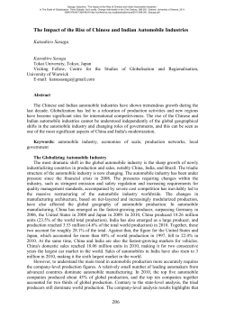 The Impact of the Rise of Chinese and Indian Automobile Industries