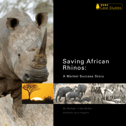Saving African Rhinos: A Market Success Story
